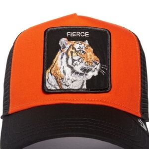 Orange and Black Tiger Patch Cap